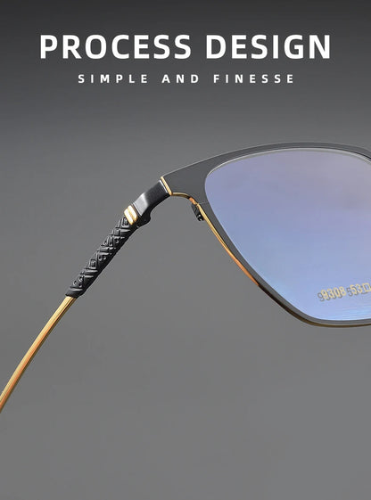 Titanium Reading Glasses - Ultralight Square Frame With Photochromic Lenses