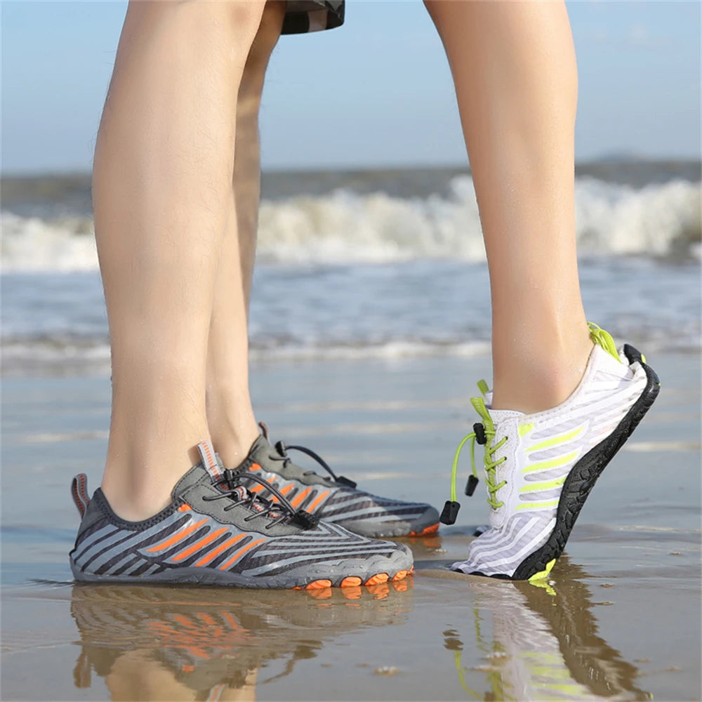 Men Water Shoes Beach Barefoot Swimming Surfing Seaside Aqua Shoes Upstream Wading Sneakers Gym Fitness Hiking Walking Footwear