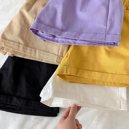 Korean Girls Casual Shorts - Thin Summer Trousers for Kids 3-12Yrs