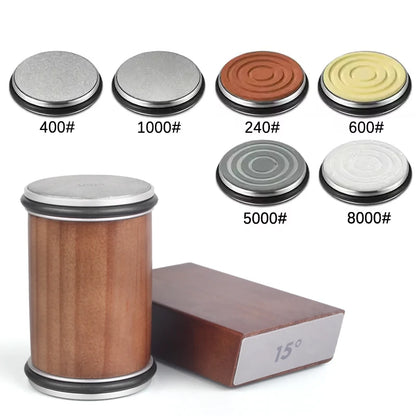 Rolling Knife Sharpener Kit – Diamond Stone with 15°/20° Angles & Magnetic Holder
