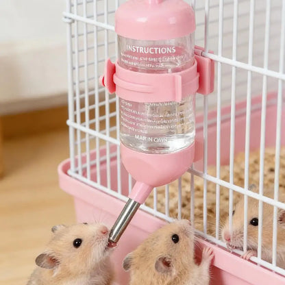 Hanging Hamster Drinker Water Bottle Dispenser Feeder Hanging Pet Dog Guinea Pig Squirrel Rabbit Drinking Head Pet Drinker Stand