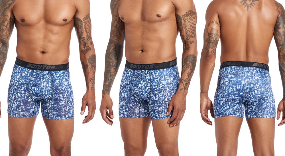 4pcs Men's Panties Sexy Underpants Mens Polyester Boxer Short Brand Underwear For Man Boxers Breathable Trunks M-XXXXL