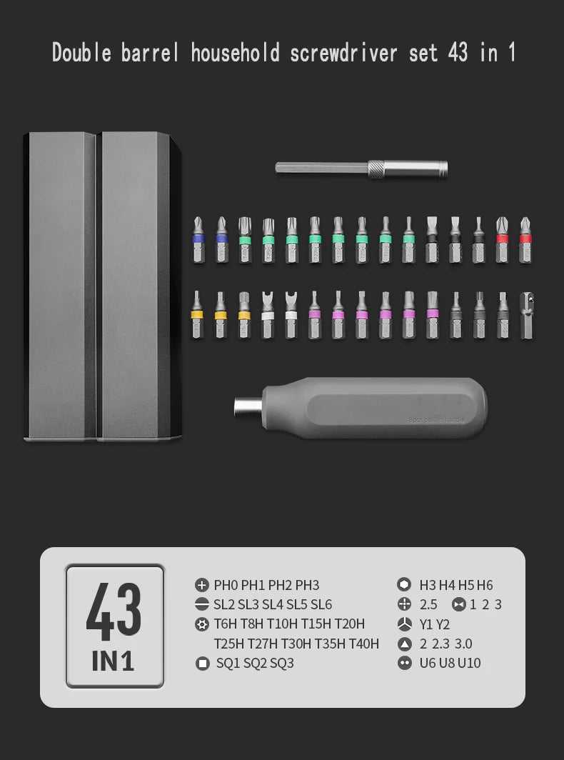 Precision Screwdriver Set - 324346 in 1 Multifunctional Tool with Magnetic Torx Phillips Bits for iPhone and Glass Repair