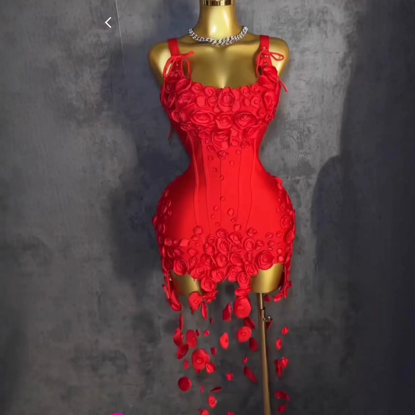2026 New Bandage Women's Sexy Tube Top Sleeveless Flower Waist Elegant Temperament Bandage Dress
