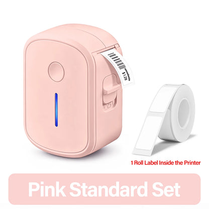 Portable Mini Label Printer Bluetooth Inkless Self-adhesive Thermal Labels Printer Sticker Maker Adhesive Mini Labeling Machine