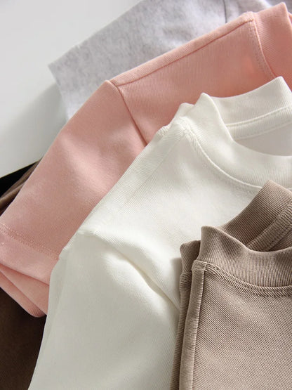 Basic T Shirts Women Cotton Slim Fit White Tops Summer Black Tees Crew Neck 100% Cotton T Shirt For Women Plain T-shirts Soft