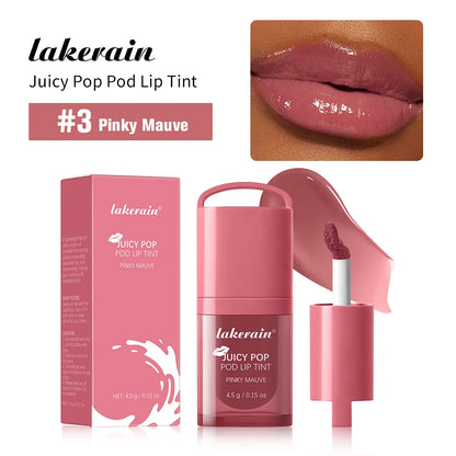 Juicy Box Shape Lip Tint Gloss Moisturizing Lightweight & Non-Sticky Lip Staion Long-Lasting High Shine Finish Lips Makeup
