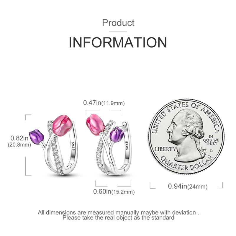Sterling Silver Hoop Earrings – Zirconium Star Drop Style For Women’s Anniversary Jewelry Gift