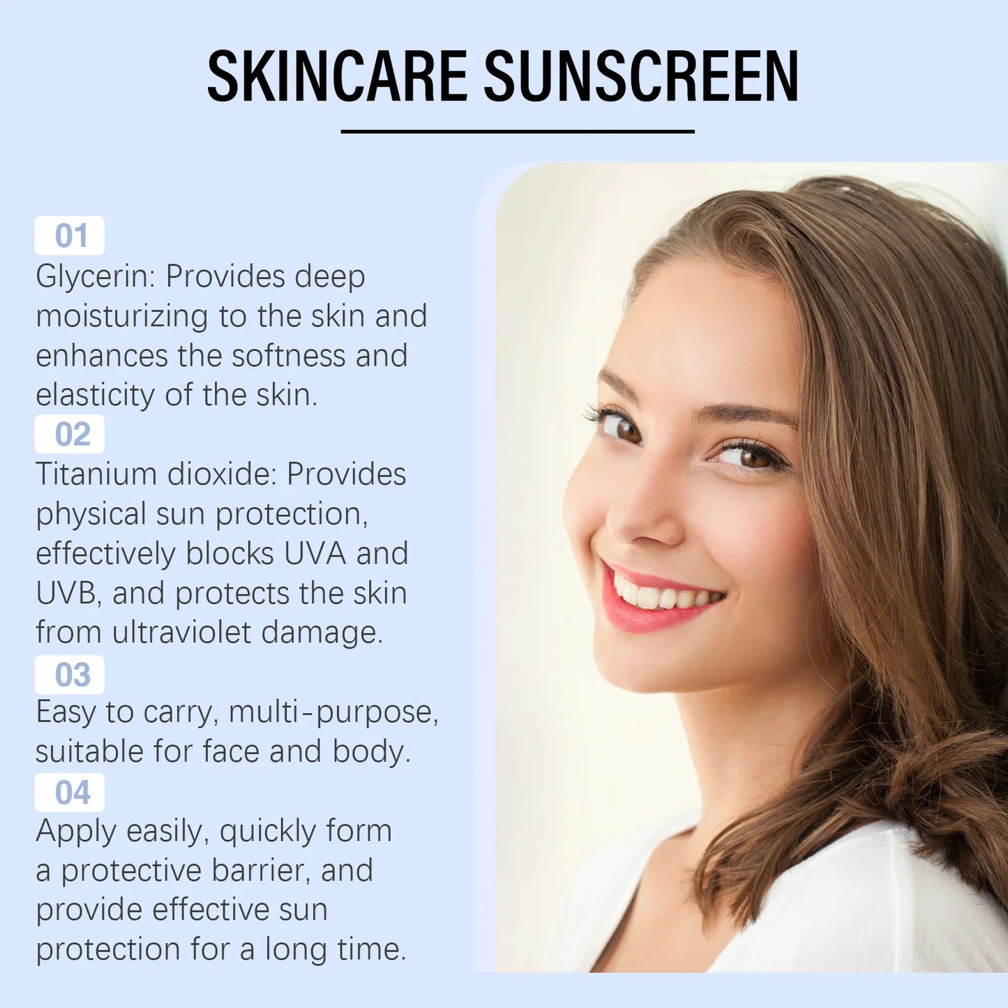 UV Sunscreen Stick Spf50 Lasting Waterproof Moisturize Layer Oil Control Repair Sunburn Antioxidant Skin Sun Protection Cream