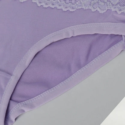 3Pcs Women's Panties Lace Triangle Panties Woman High Waist Plus Fat Plus Size Soft Comfortable and Breathable Female Underwear