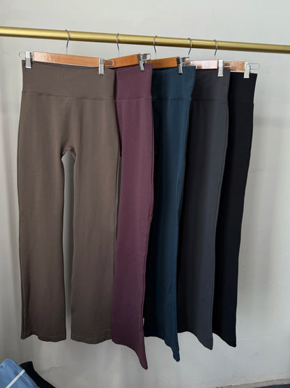 High Waisted Compression Without Awkward Lines Micro Flared Yoga Outdoor Wear Seamless Elastic Fitness Pants Lifting Leggings