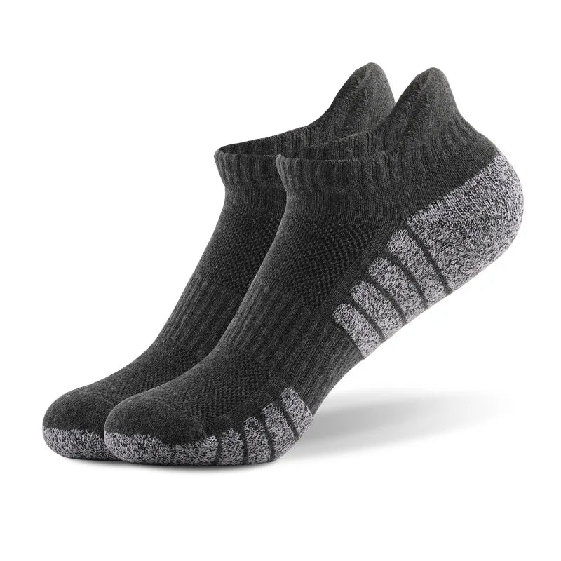 Thickened Non-Slip Running Socks - Breathable Low Cut Sports Socks for Men  Women 3 Pairs - ZOOMNSTORE