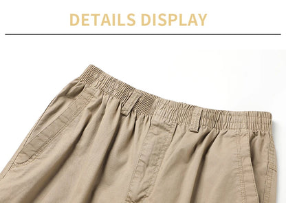 Men's Cargo Pants Cotton Black Work Pants Summer Casual Climbing Joggers Man Sweatpants Sports Spring Autumn Twill Trousers