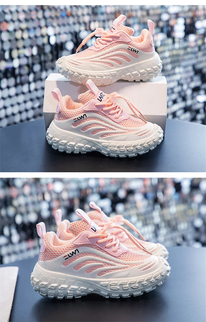 Children Sneakers - Lightweight Kids Casual Shoes With Breathable Mesh Fabric & Rubber Sole