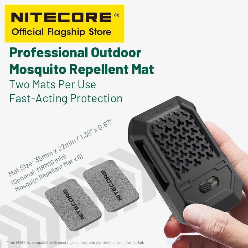 NITECORE EMR15 Portable Electronic Repeller 16ft USB-C Charging for Camping fishing Night Running Walk The Dog Trekking  Sleep
