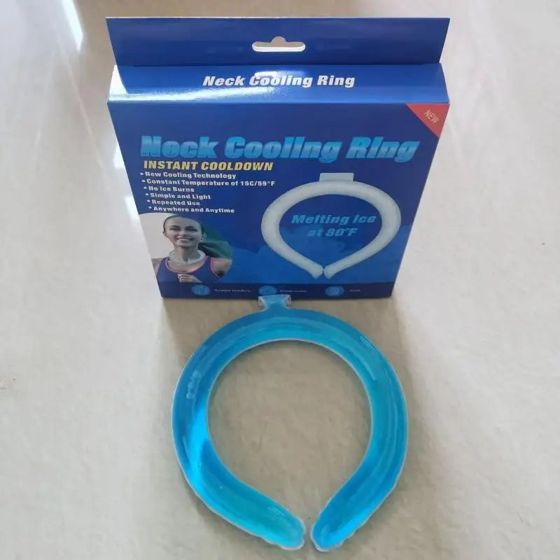 Outdoor Summer Neck Cooling Tube Wraps Ice Ring Neck Cooler Reusable Cooling Tool For Camping Hiking Cycling Running Fishing