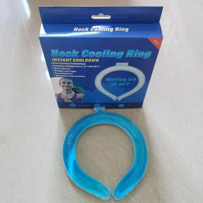 Outdoor Summer Neck Cooling Tube Wraps Ice Ring Neck Cooler Reusable Cooling Tool For Camping Hiking Cycling Running Fishing