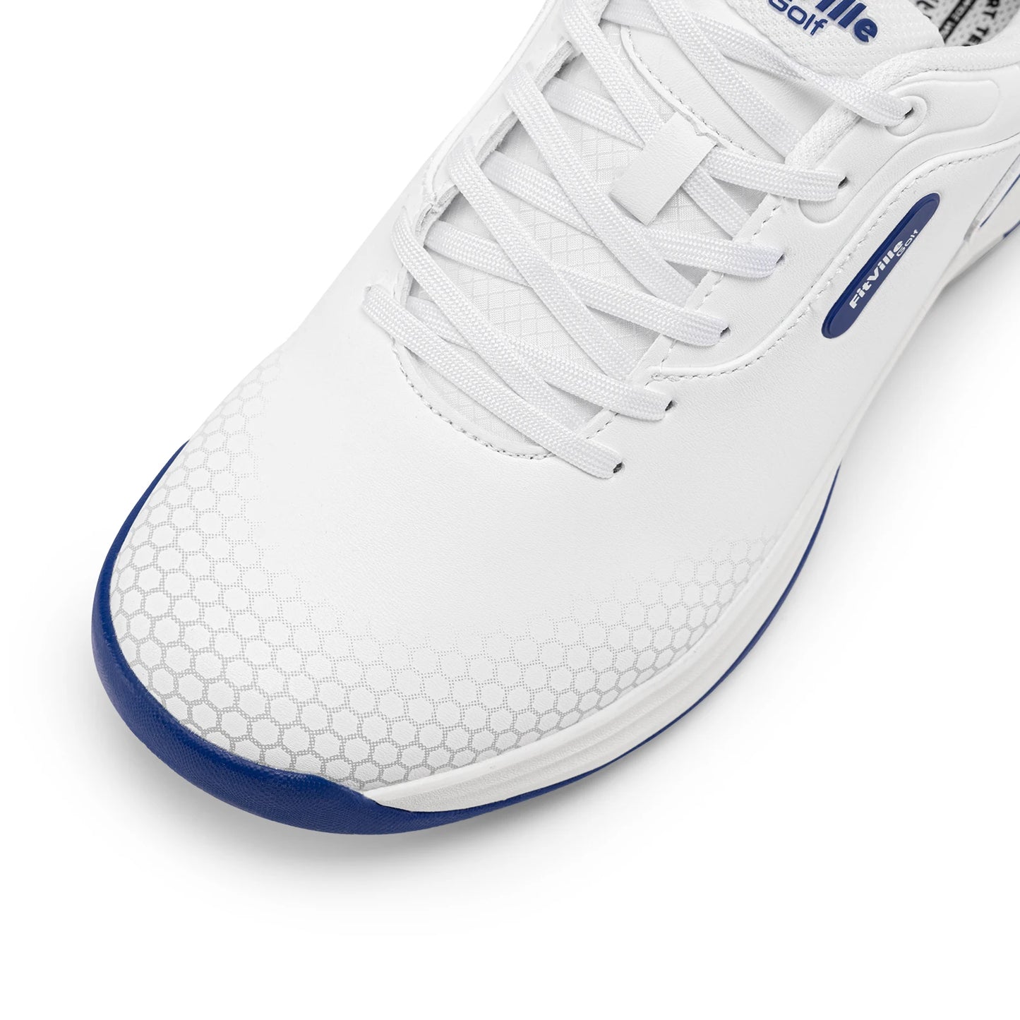 FitVille Wide Men's Golf Shoes Non-Slip Wear-Resistant Comfortable Pickleball Sports Shoes Suitable for Swollen Feet Relieve Toe