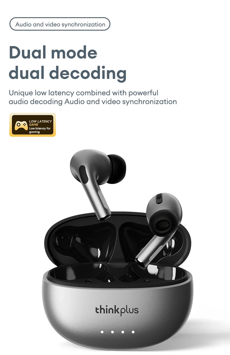Lenovo LP5 Pro Earphones - Wireless Bluetooth 5.4 Gaming Earbuds | Low Latency IPX5 Waterproof Sports Headset