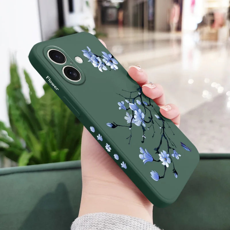 Blooming Orchid Phone Case For iPhone 17 17 Air 16 16e 15 14 13 12 11 Plus Pro Max Mini Silicone Cover