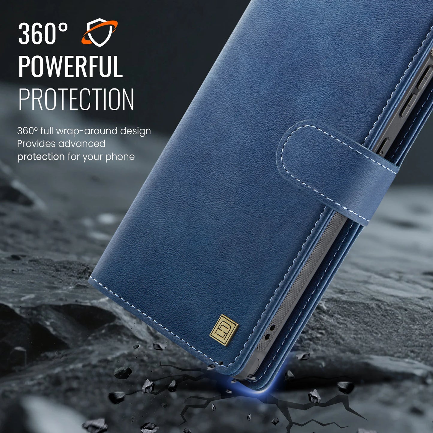 Leather Phone Case 2-in-1 Detachable Wallet Cover With Card Holder For Samsung Galaxy S25 Plus