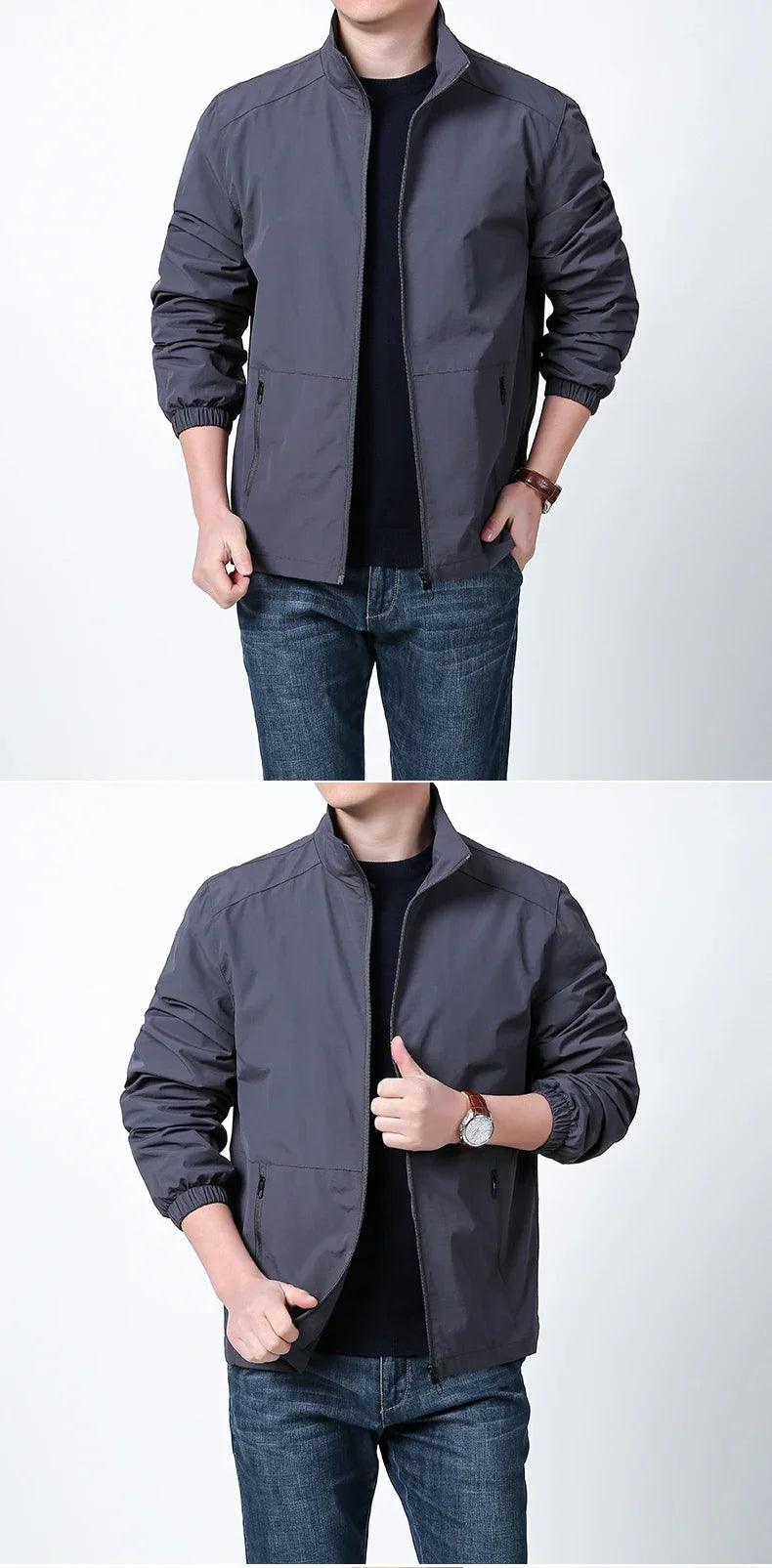 Men's Lightweight Packable Windbreaker Jacket 100% Polyamide Nylon Breathable Outdoor Sports Sun Protection Coat 2026