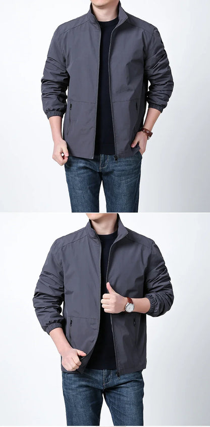 Men's Lightweight Packable Windbreaker Jacket 100% Polyamide Nylon Breathable Outdoor Sports Sun Protection Coat 2026