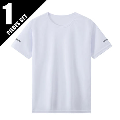 1/4piece Spring/Summer Youth Plus Size 13-16 Years Old Quick Drying Sports Short Sleeved T-shirt Versatile Top For Boys And Girl