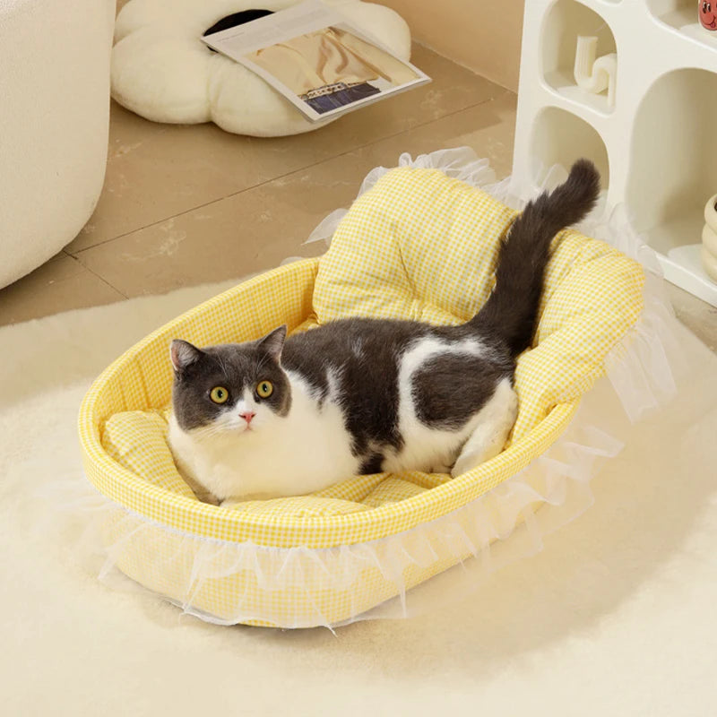 1pc Cute Princess Cat Litter All Seasons Universal Non Sticky Mat Pet Sofa Dog Bed Small And Medium Cats And Dogs Pet Supplies