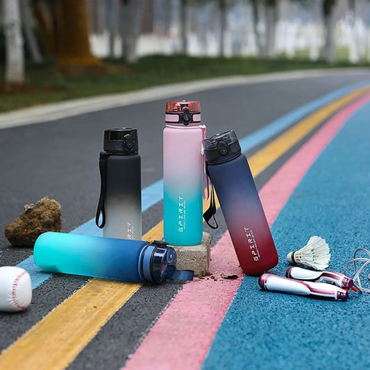 Gradient Water Bottle - Choose Your Size 1000ml/600ml/750ml - Perfect for Outdoor Camping Gym Ideal Holiday Gift for Birthday
