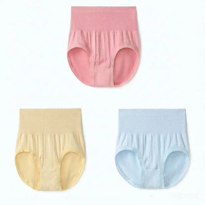 3PCS/set Universal Underwear Woman High Waist Women's Panties Comfort Cotton Brief Breathable Panty Underpants for Ladies