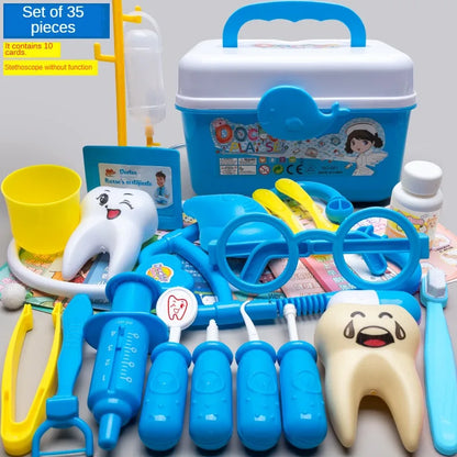 Kids Doctor Set Dentist Nurse Pretend Play Toys Simulated Stethoscope Medical Tool Kit Medical Role Play Accessories Fun Gifts