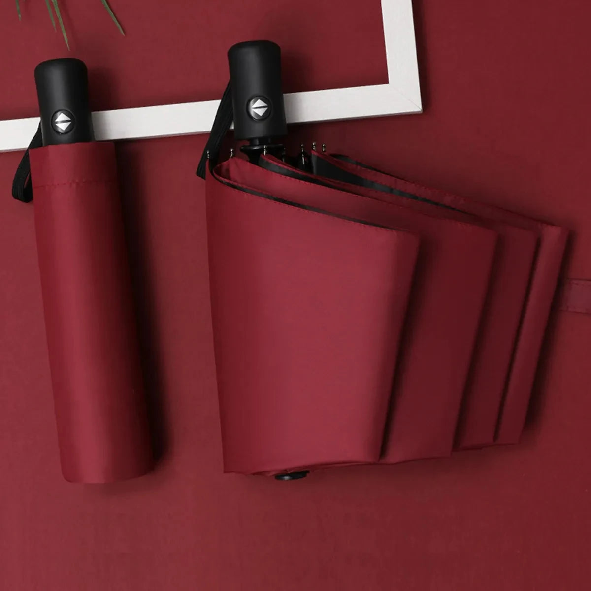 8-Rib Automatic folding Umbrella - Compact, lightweight, durable, UV protection - rain and sun umbrella, automatic sunshade zwq