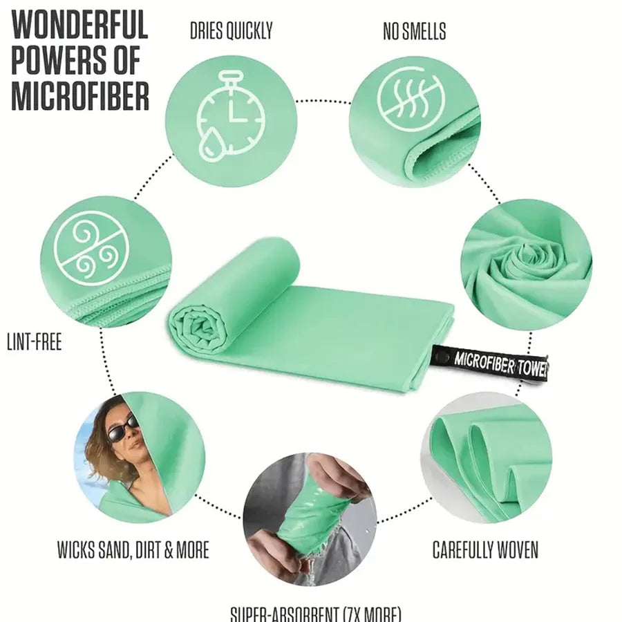 Outdoor Sports Super Absorbent Soft Quick Drying Towel, Travel Towel, can be used for travelling, yoga, beach，bathing