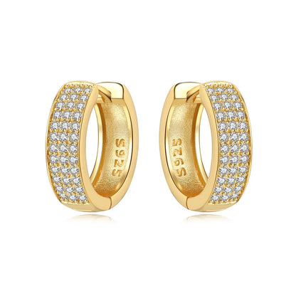 925 Sterling Silver Simple Pearl Earrings Jewelry Hoop Earrings Zircon Stud Earrings For Women Jewelry Fine Birthday Party Gifts