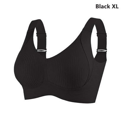 2025 Women's Seamless Underwear Thin Style Plus Size Removable Bra Anti-Sagging Wire-Free