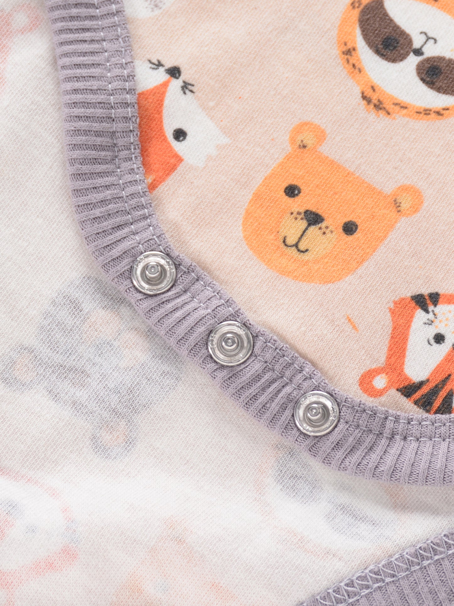 Baby Romper Onesies - Newborn Infant Bodysuit Set With Cartoon Animal Print