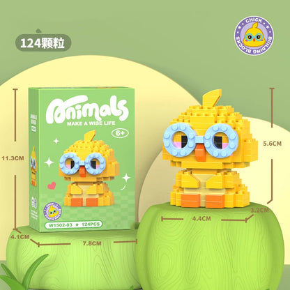 Micro Building Blocks - Creative Animal Brick Set | DIY Mini Construction Toys Kit