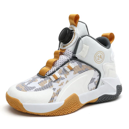 Kids Basketball Shoes - Boys Sneakers Non Slip Outdoor Sport Trainer Shoes