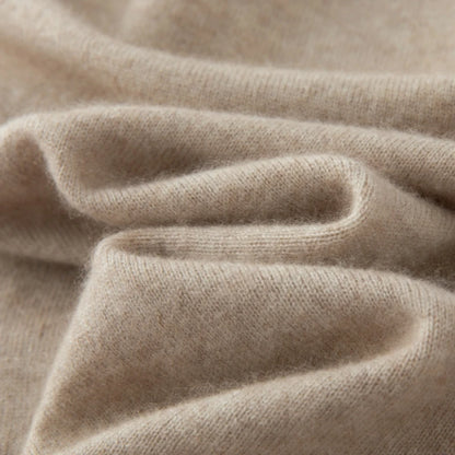 CHICUU Men's 100% Cashmere Sweater Zipper Pullover Mock Neck Long Sleeve Basic Cashmere Knitwear Autumn Winter Clothing Tops