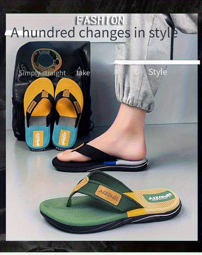 Men's Slippers, Summer Outer Wear Flip-Flops, Men's Non-Slip Flip-Flops, Deodorant Beach Sandals, Men's Style