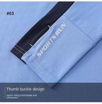 Men's Running Shirt - Quick Dry Long Sleeve Sportswear with Half Zipper for Autumn Winter