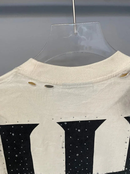 26SS Y2K High Quality American Retro Trendy Fashion Tops LIFE HUSTLERS 100% cotton large size loose Men's Women's T-Shirt
