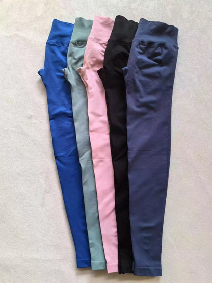 Seamless Sporty Leggings High Elastic Yoga Leggings Fitness Pants Butt Lifting Tights Tummy Control Squat Proof Workout Tights