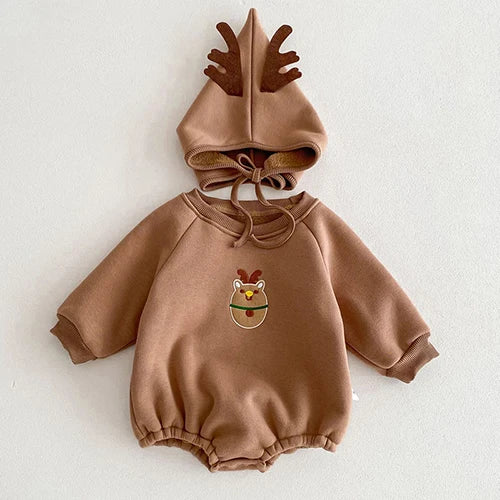 Christmas Baby Clothes – Newborn Bodysuits & Infant Jumpsuit Set With Cartoon Pattern
