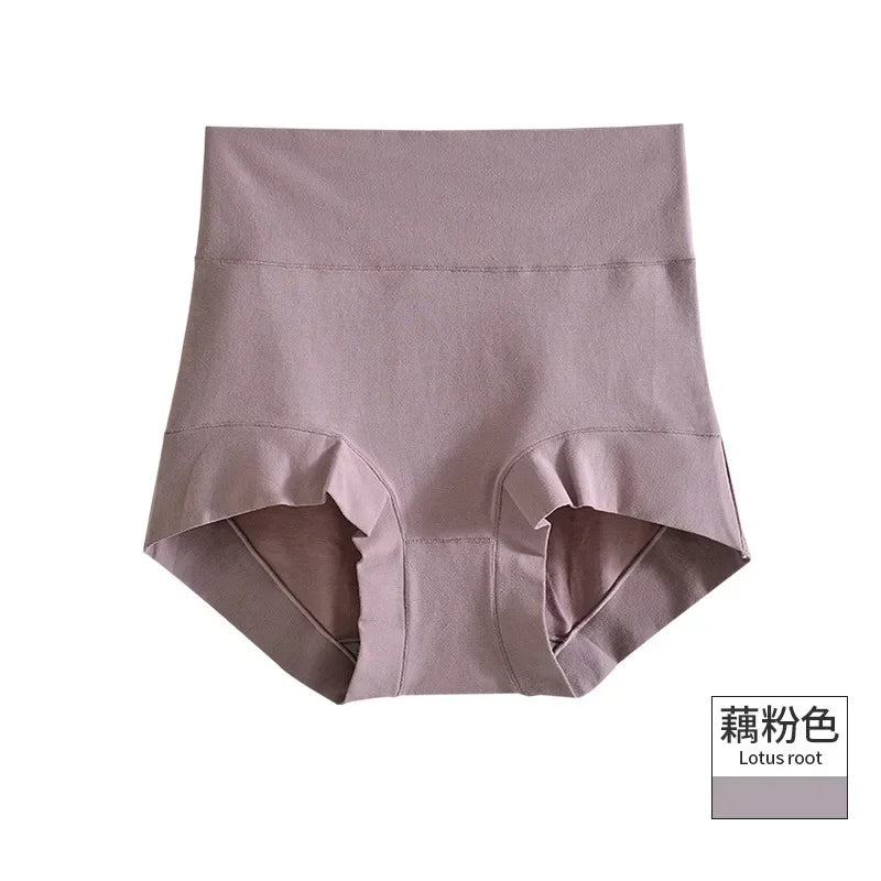 High Waist Underwear Women 60S Cotton Panties Plus Size Womens Briefs Cozy Female Underwear Tighten The Abdomen Safety Shorts