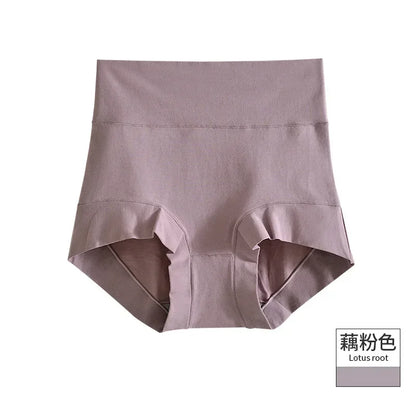 High Waist Underwear Women 60S Cotton Panties Plus Size Womens Briefs Cozy Female Underwear Tighten The Abdomen Safety Shorts