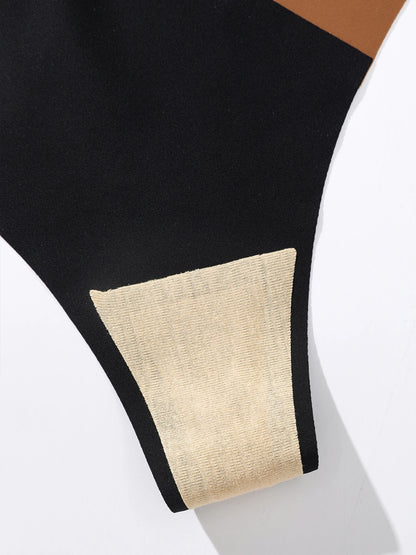 5Pcs Women's Seamless V-Waist Thongs No Show Invisible Soft Stretch Ice Silk Underwear Multi-color Panties
