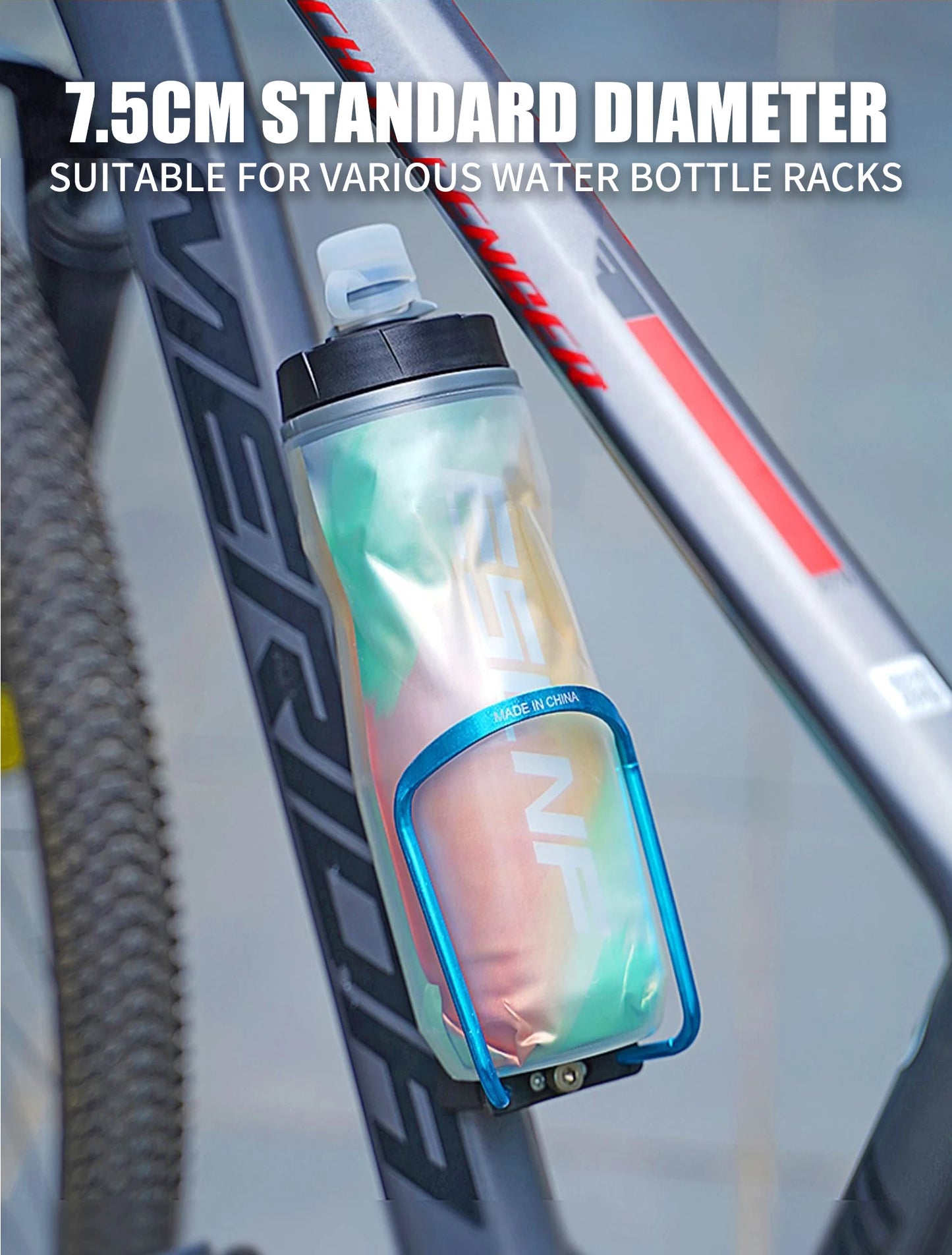ESLNF Bicycle Water Bottle Ice Protection Sports Water Bottle Large Capacity Fitness Water Cup Outdoor Cycling Water Cup Accesso