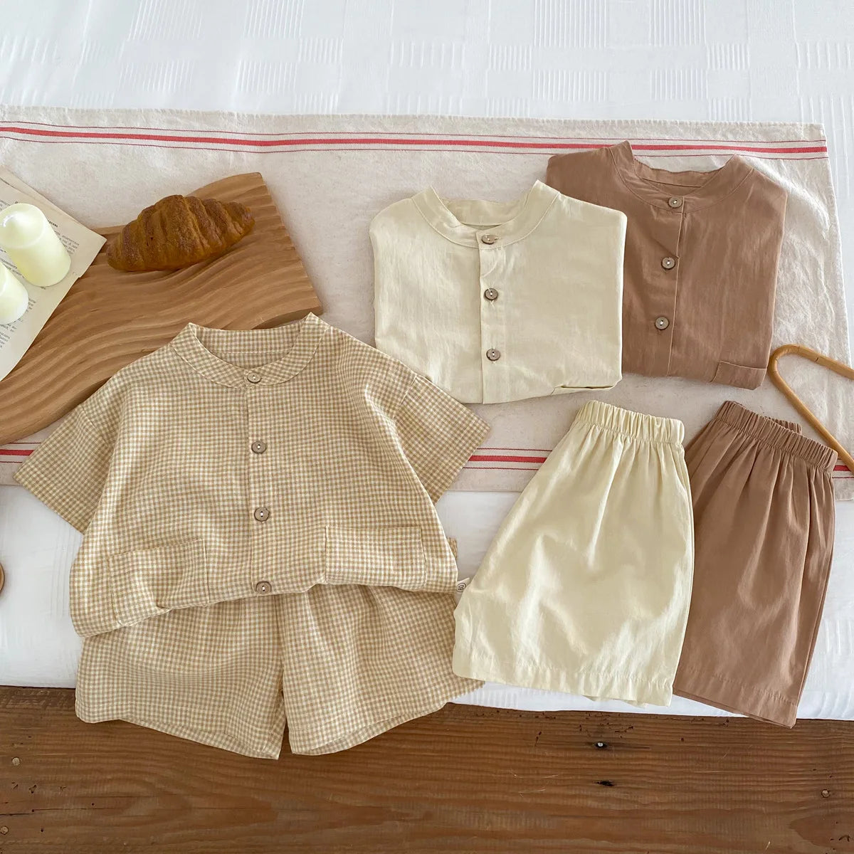 MILANCEL Chidren Clothing Set Casual Boys Suit  Short Sleeve Shirt And Pants 2 PCs Clothes Suit